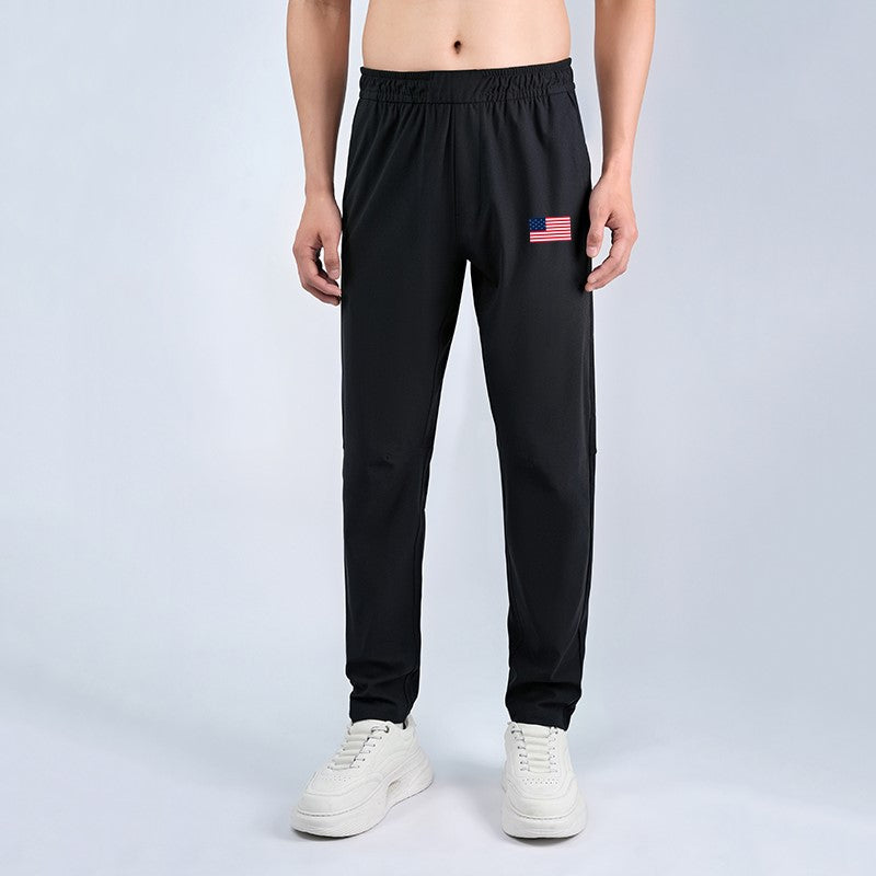 Men’s American Flag Jogger Pants – Patriotic USA Sweatpants with Pockets | Tapered Fit Athletic Lounge Wear