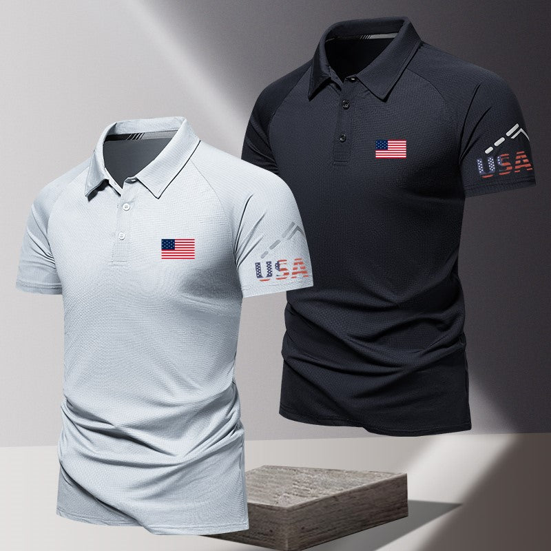 Red White & Blue Custom Polo – American Pride Shirt for Teams & Organizations