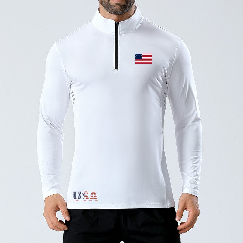 USA Flag Custom Half-Zip Pullover – Ideal for Sports Teams & Corporate Events
