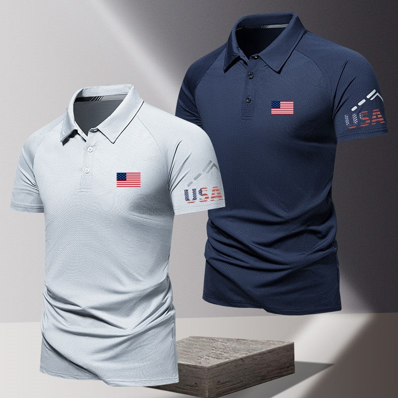 Red White & Blue Custom Polo – American Pride Shirt for Teams & Organizations