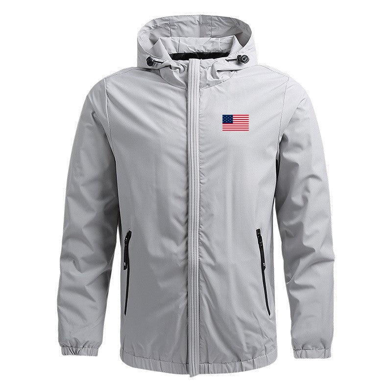 Men’s Hooded Tactical Jacket – Windproof, Multi-Pocket, Stand Collar, Cotton-Blend Outerwear for Fall & Winter