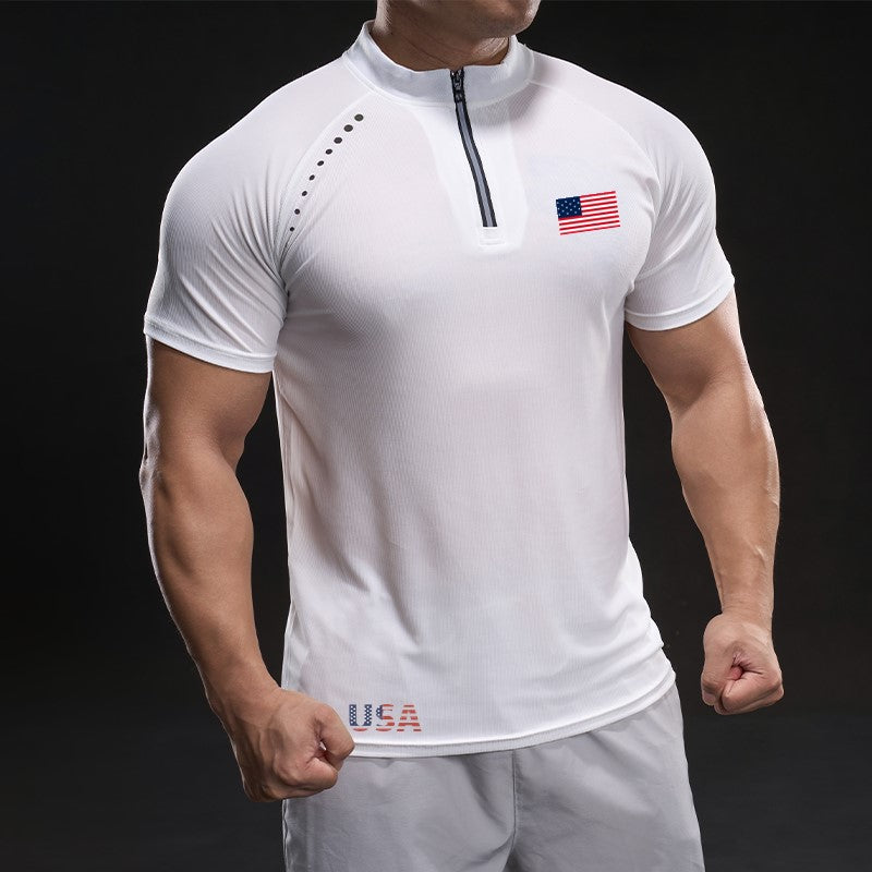 Bold American Flag T-Shirt – Customizable for Any Occasion