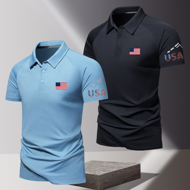 Red White & Blue Custom Polo – American Pride Shirt for Teams & Organizations