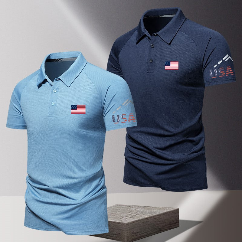 Red White & Blue Custom Polo – American Pride Shirt for Teams & Organizations