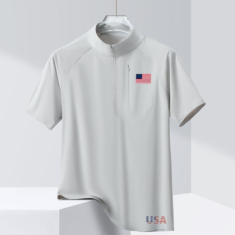 USA Flag T-Shirt for Men – Patriotic American Tee, 4th of July Shirt, Casual Crew Neck Top