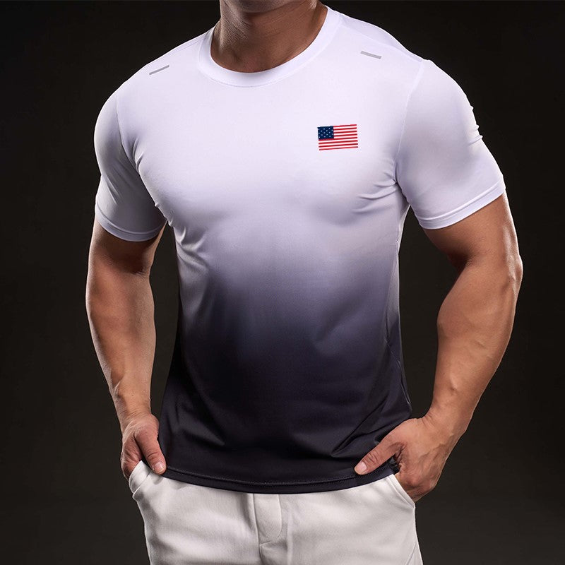 Custom Patriotic Tee for Teams – American Flag Graphic Included