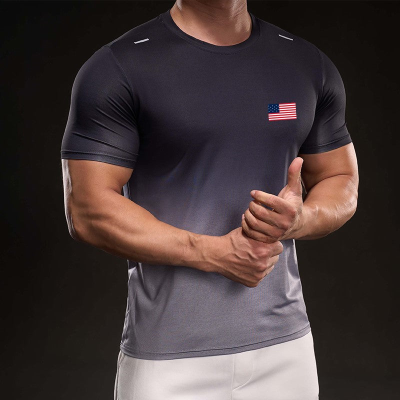 Custom Patriotic Tee for Teams – American Flag Graphic Included