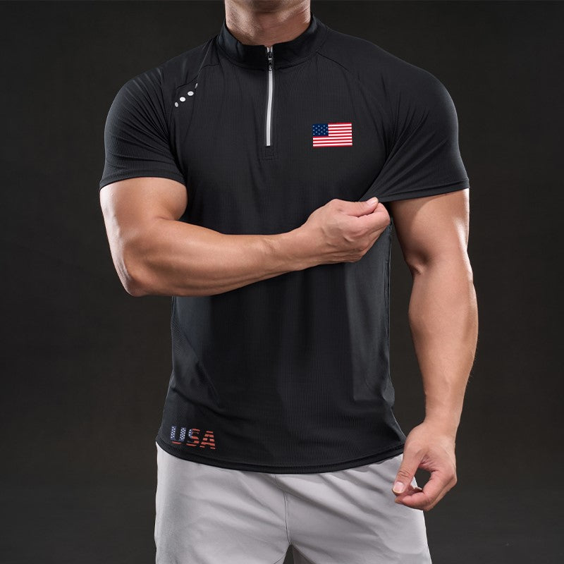 Bold American Flag T-Shirt – Customizable for Any Occasion