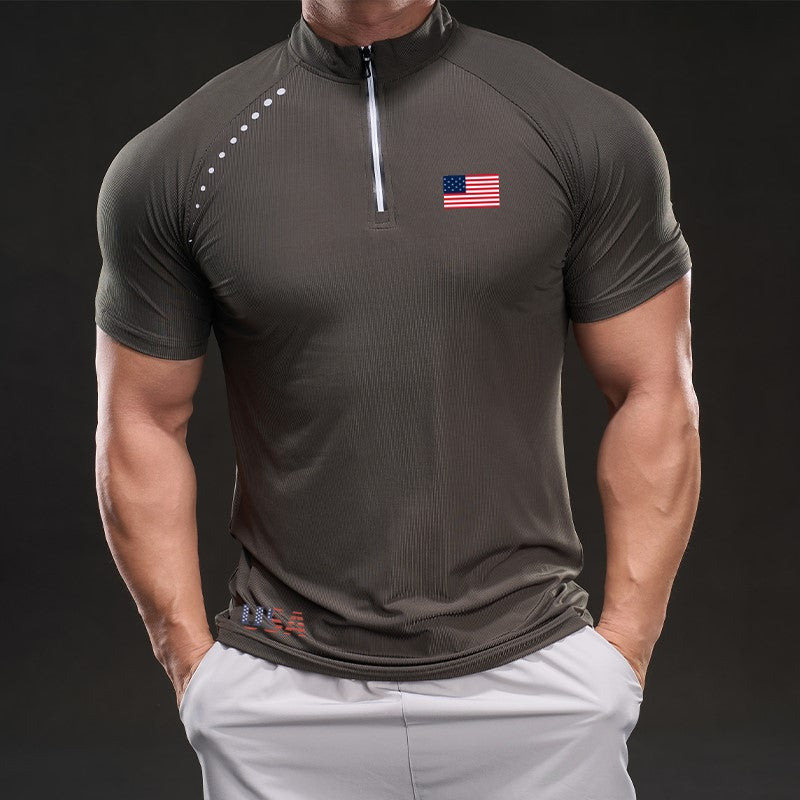 Bold American Flag T-Shirt – Customizable for Any Occasion
