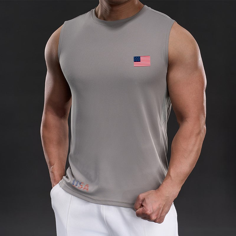 Red White & Blue Flag Tank – Personalized Sleeveless Tee for Summer Events