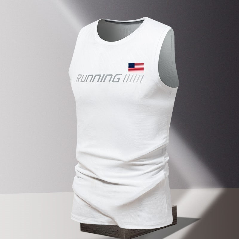 Men's Patriotic Sleeveless Muscle Tank Top – USA Flag Print Workout Shirt for Gym, 4th of July, and Casual Wear