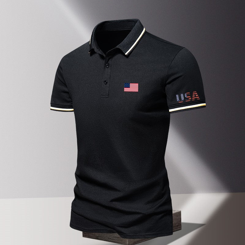 Custom American Flag Polo Shirt – Patriotic Team & Event Uniform