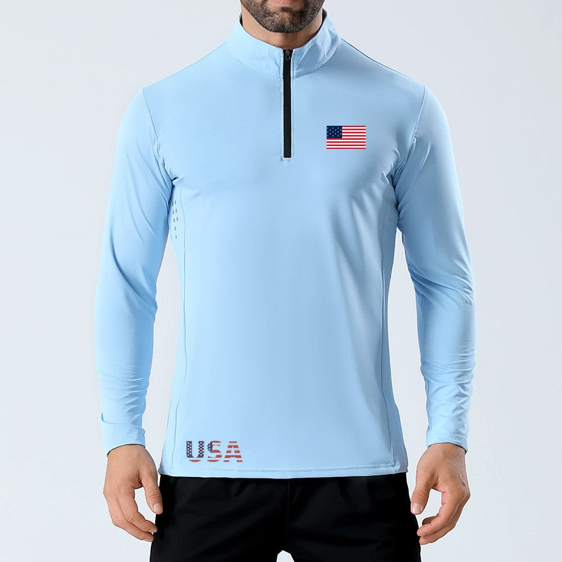 USA Flag Custom Half-Zip Pullover – Ideal for Sports Teams & Corporate Events