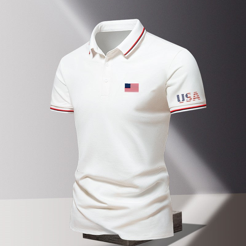 Custom American Flag Polo Shirt – Patriotic Team & Event Uniform