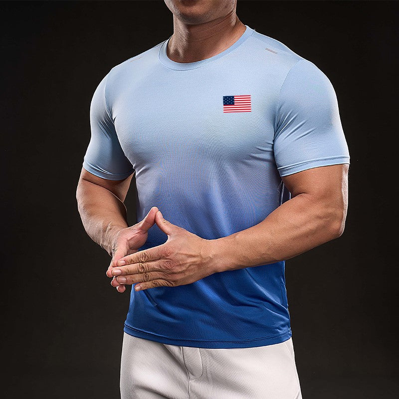 Custom Patriotic Tee for Teams – American Flag Graphic Included