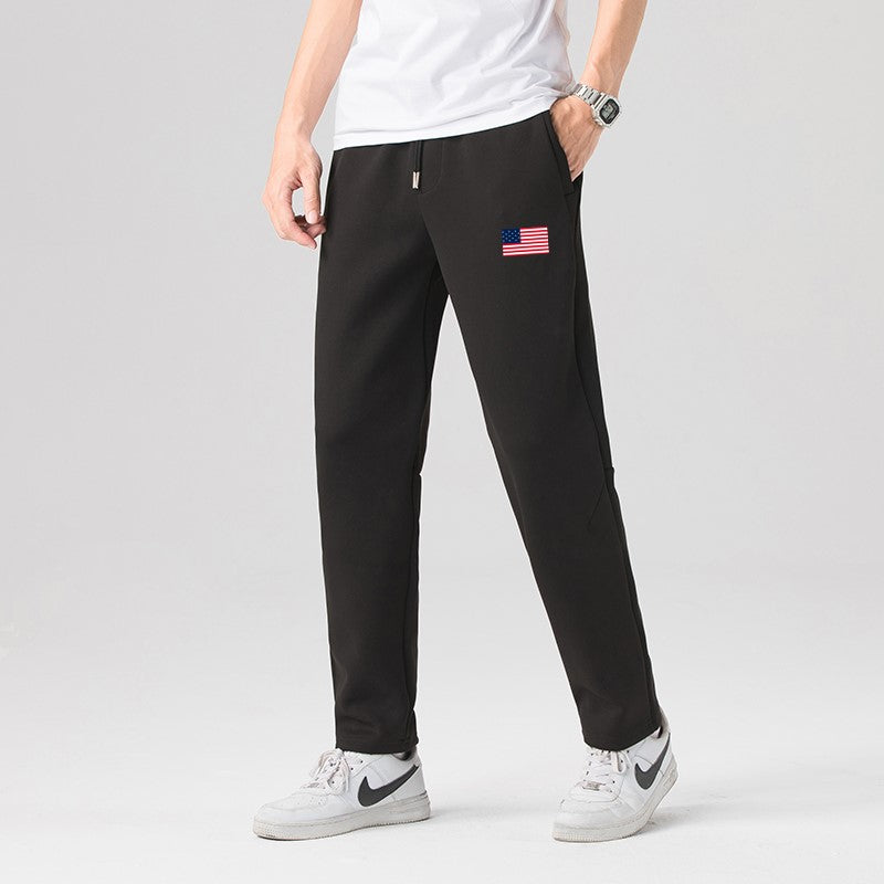 Patriotic USA Flag Joggers for Men – American Flag Sweatpants with Pockets | Casual Tapered Fit Pants for Workout & Lounge
