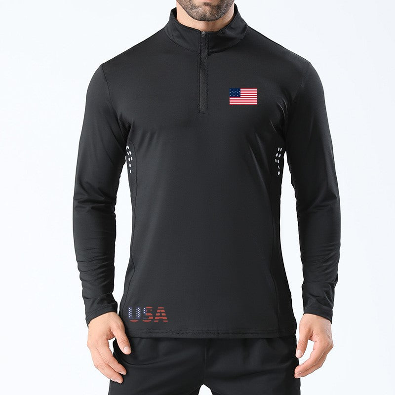 USA Flag Custom Half-Zip Pullover – Ideal for Sports Teams & Corporate Events