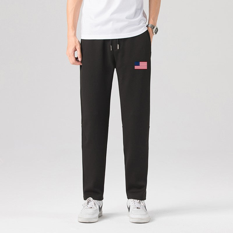 Patriotic USA Flag Joggers for Men – American Flag Sweatpants with Pockets | Casual Tapered Fit Pants for Workout & Lounge