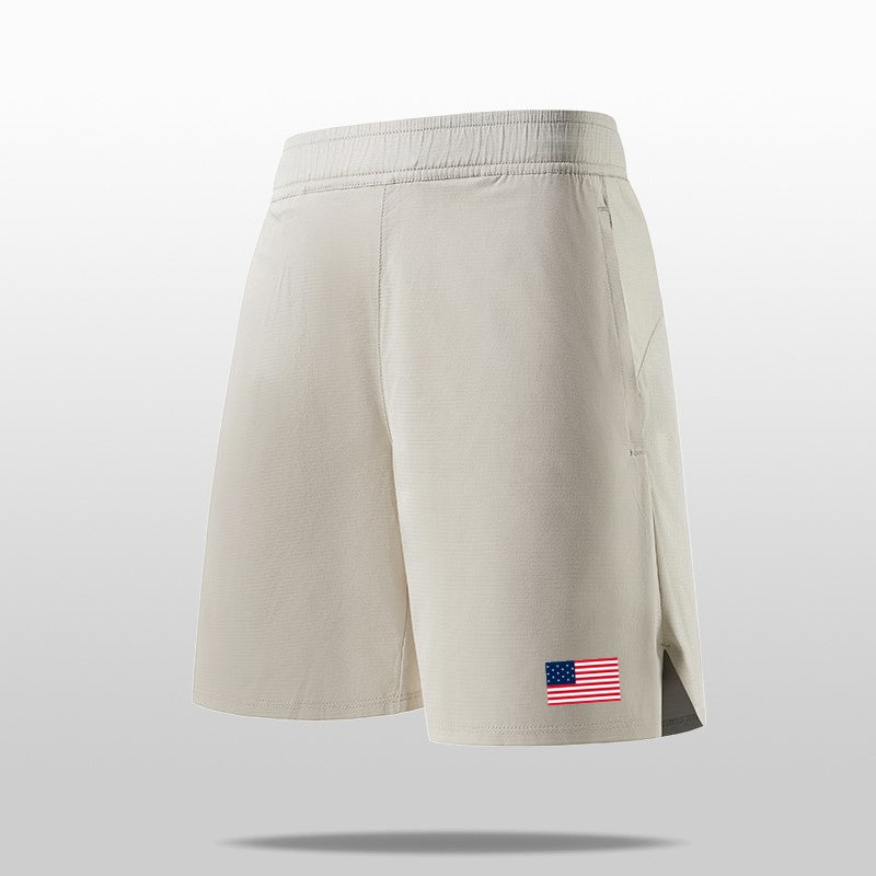 Men’s 5-Inch American Flag Athletic Shorts – Quick-Dry Patriotic Gym & Lounge Shorts with Pockets for Summer Workouts, Beach, and Daily Wear
