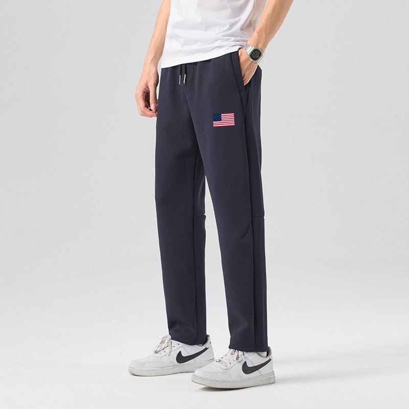 Patriotic USA Flag Joggers for Men – American Flag Sweatpants with Pockets | Casual Tapered Fit Pants for Workout & Lounge