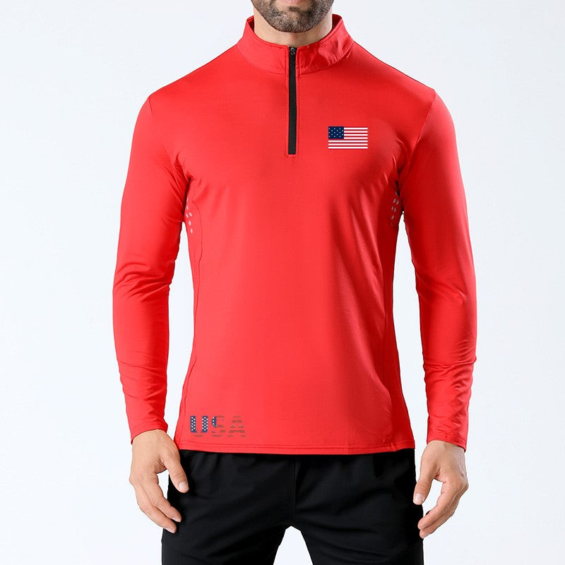 USA Flag Custom Half-Zip Pullover – Ideal for Sports Teams & Corporate Events