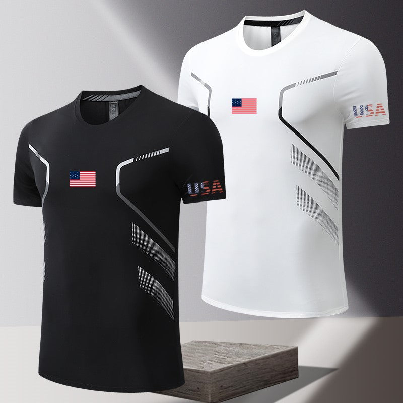 USA Flag T-Shirt for Men – Vintage American Flag Pocket Tee – Patriotic 4th of July Shirt – Soft Cotton Short Sleeve