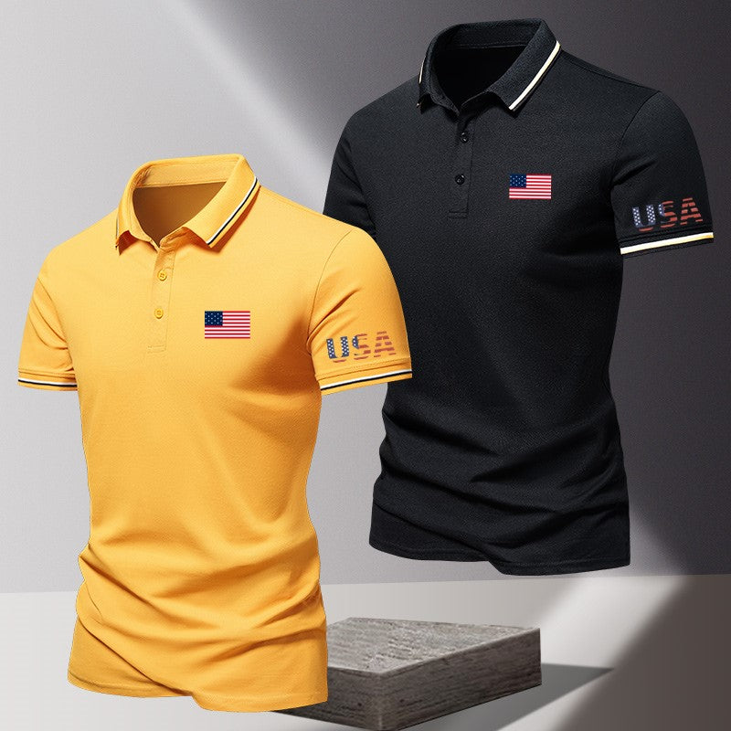 Custom American Flag Polo Shirt – Patriotic Team & Event Uniform