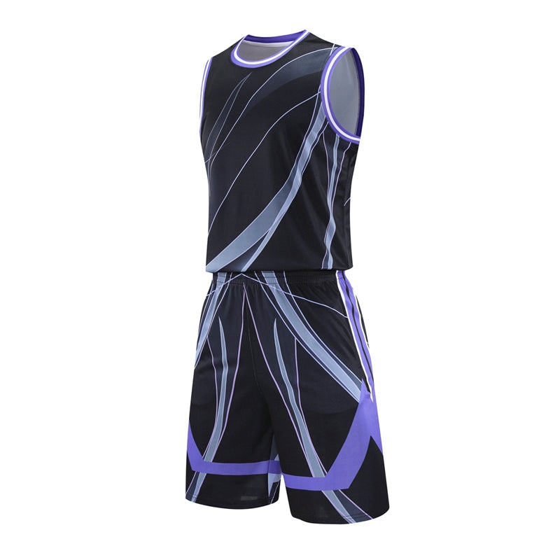 Custom Basketball Uniform Set – Personalized Gradient Jerseys & Shorts for Youth and Adult Teams, Breathable Sportswear with Name & Number