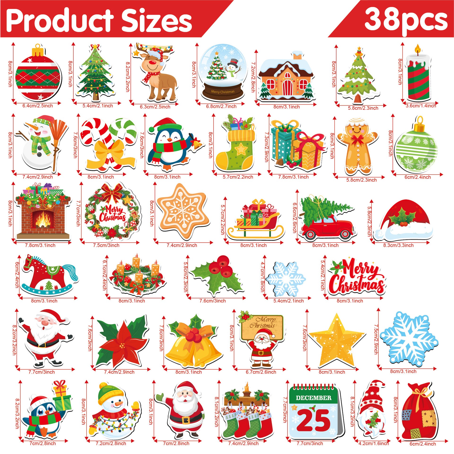 4th of July Patriotic Fridge Magnets – Reusable Soft Magnetic Stickers for Independence Day Decorations