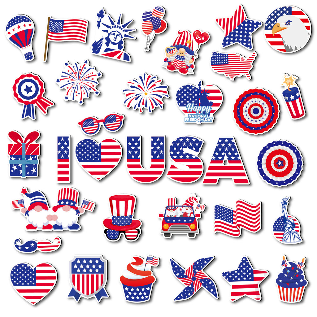 4th of July Patriotic Fridge Magnets – Reusable Soft Magnetic Stickers for Independence Day Decorations