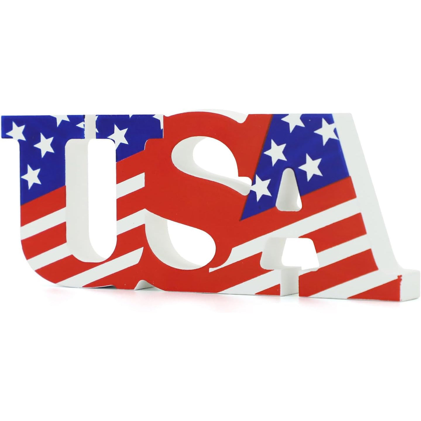 Handcrafted 3D Wooden Independence Day Decor – Patriotic Laser-Cut Puzzle Ornament for July 4th Celebrations