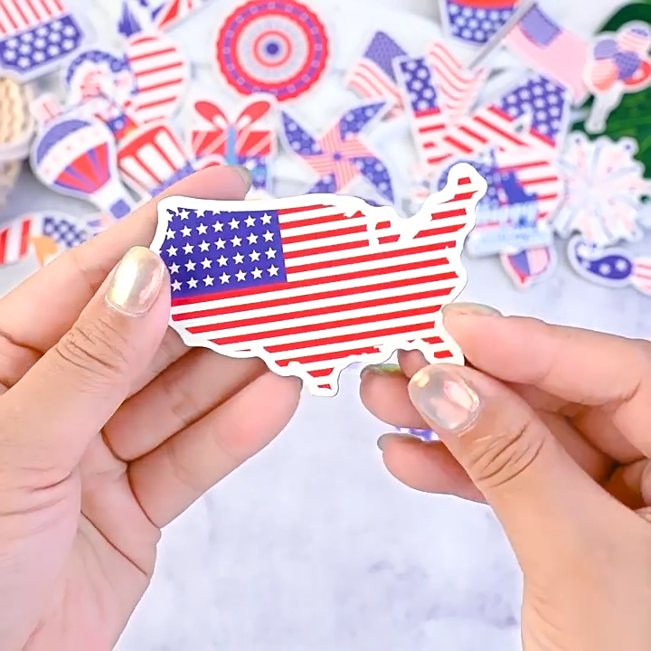 4th of July Patriotic Fridge Magnets – Reusable Soft Magnetic Stickers for Independence Day Decorations